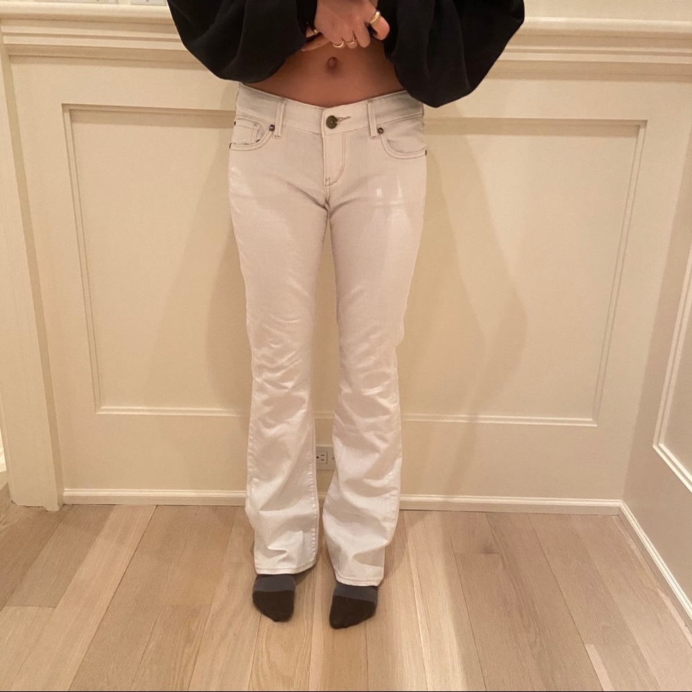 White Bootcut Jeans